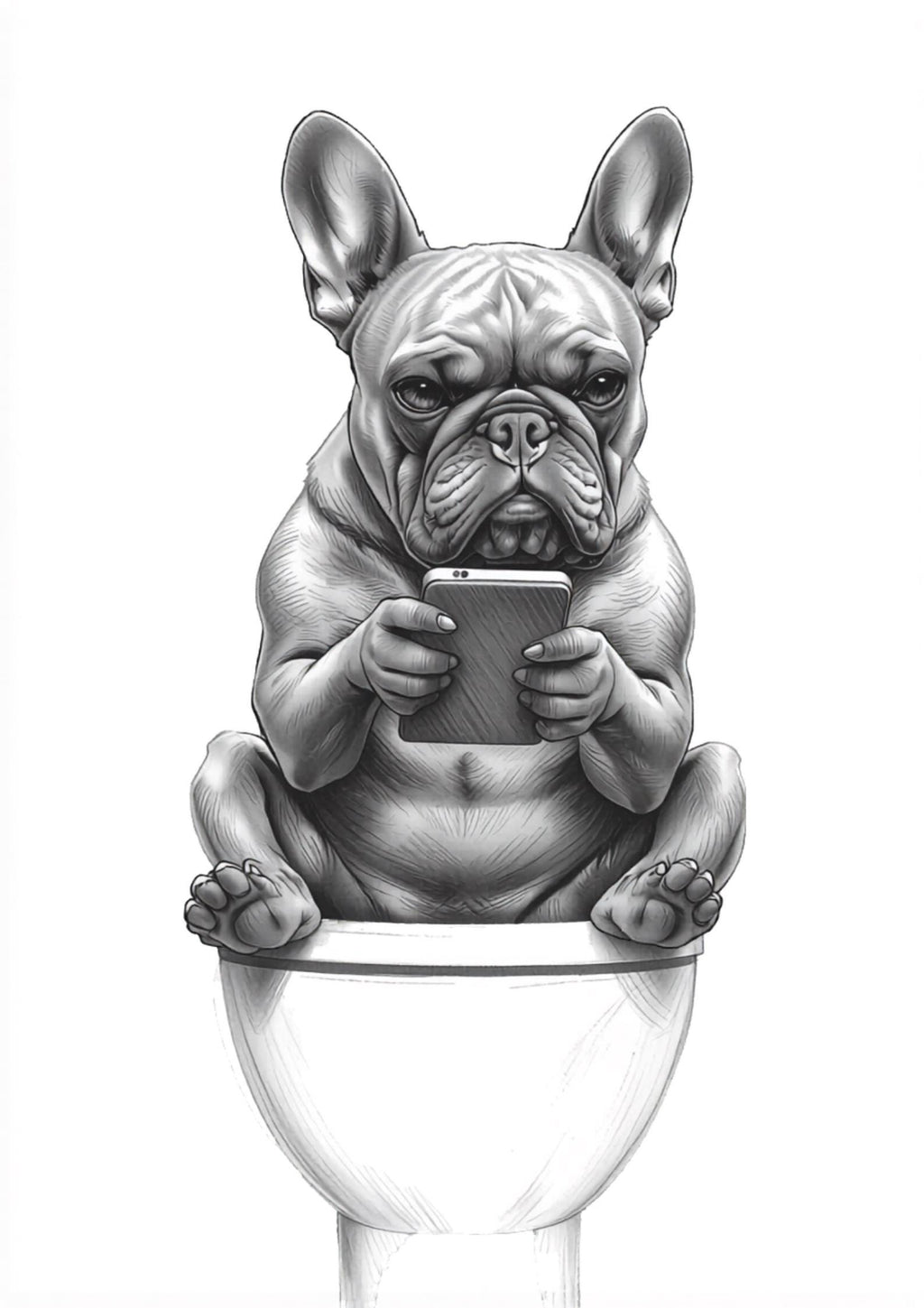 Pug and French Bulldog Toilet Humor Mug | Ceramic Coffee Cup