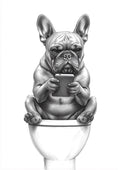 Pug and French Bulldog Toilet Humor Mug | Ceramic Coffee Cup